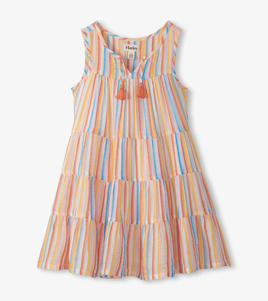 Sunny Stripes Tiered Dress - Doodlebug's Children's Boutique