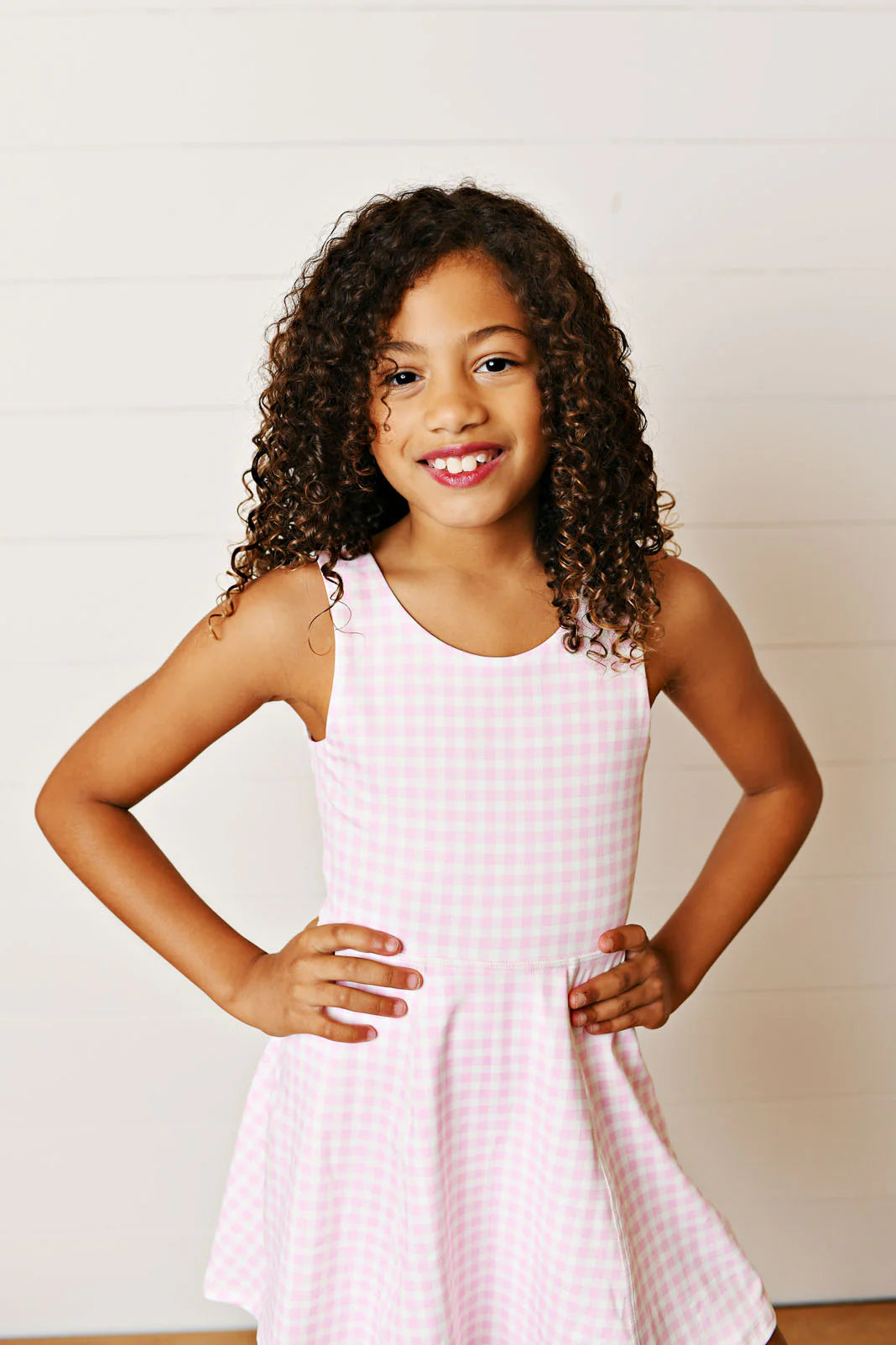 Pink Gingham Tank Dress - Doodlebug's Children's Boutique