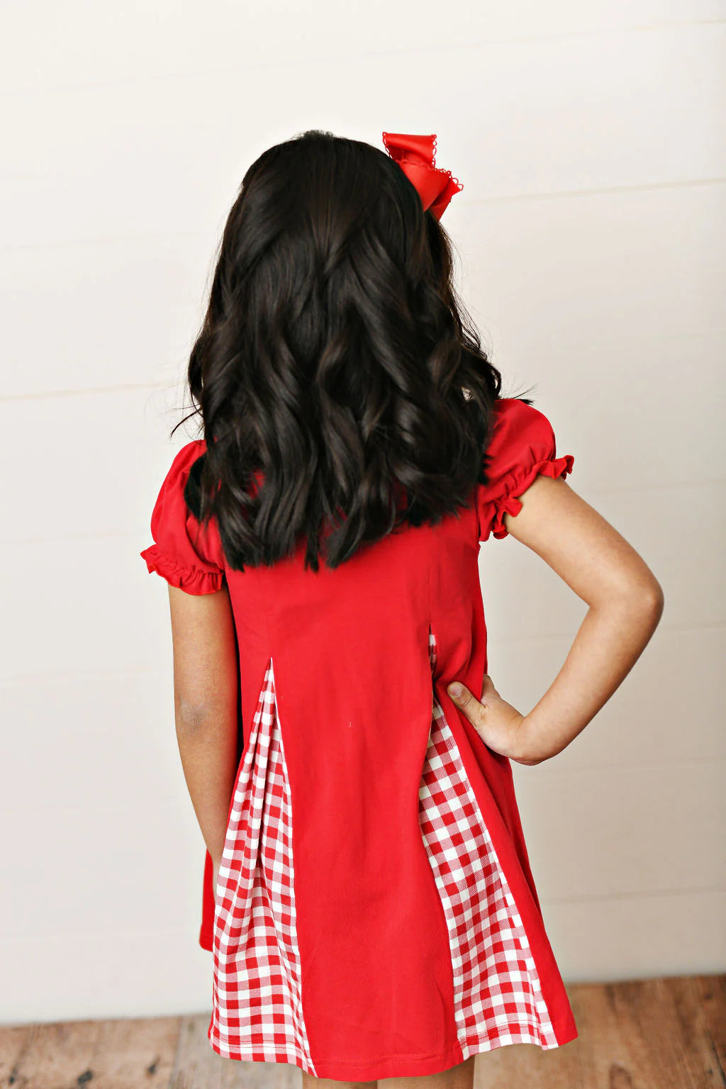 Game Day Red Gingham Pleat Dress  - Doodlebug's Children's Boutique