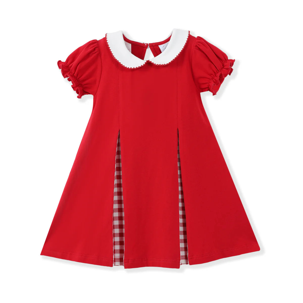 Game Day Red Gingham Pleat Dress  - Doodlebug's Children's Boutique