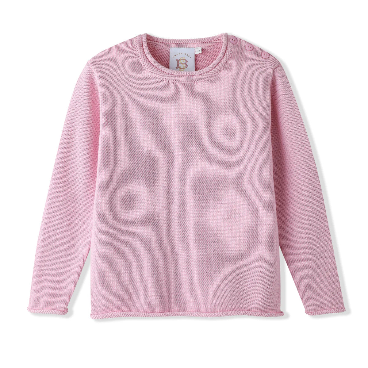 Rolled Neck Pink Sweater  - Doodlebug's Children's Boutique