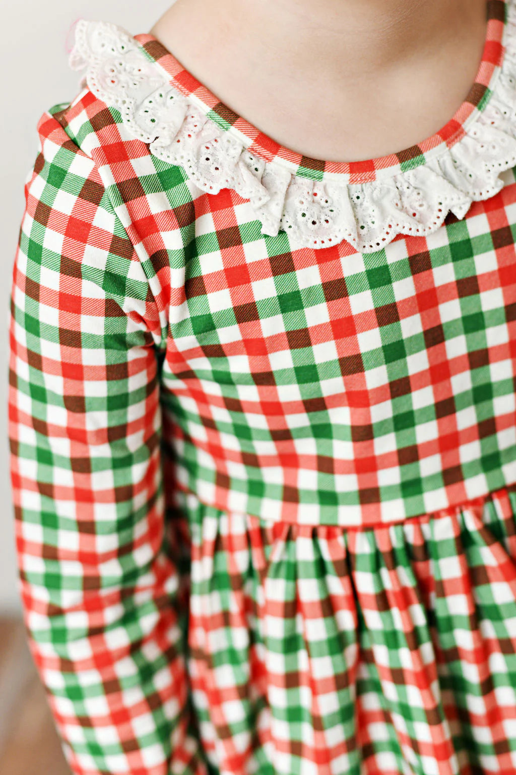 Holiday Gingham Twirl Dress  - Doodlebug's Children's Boutique