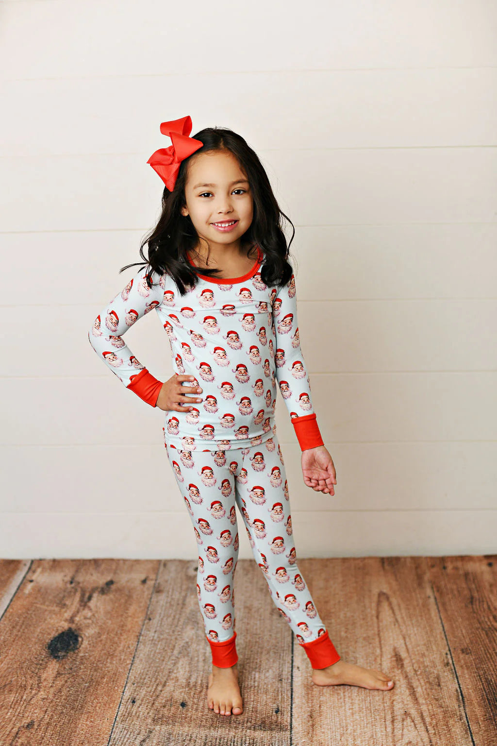 Santa Baby Blue 2-Piece Pajamas  - Doodlebug's Children's Boutique