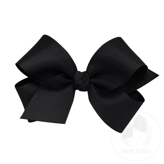 Medium Classic Grosgrain Bow in Black - Doodlebug's Children's Boutique