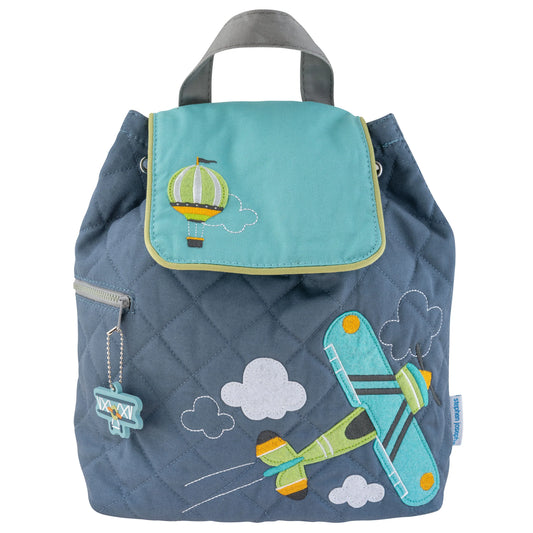 Airplane Quilted Backpack  - Doodlebug's Children's Boutique
