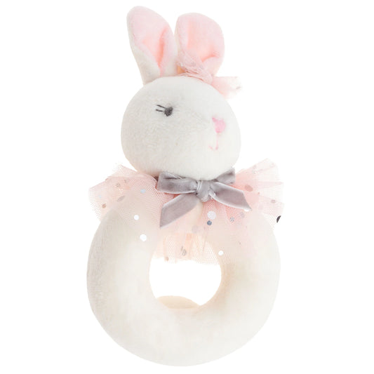 Bunny Ring Rattle  - Doodlebug's Children's Boutique
