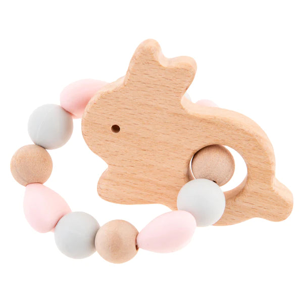 Bunny Silicone Teether  - Doodlebug's Children's Boutique