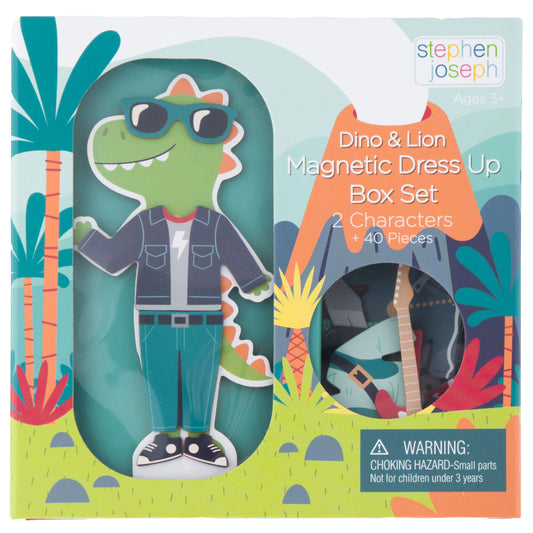 Dino & Lion Magnetic Dress Up Box Set  - Doodlebug's Children's Boutique