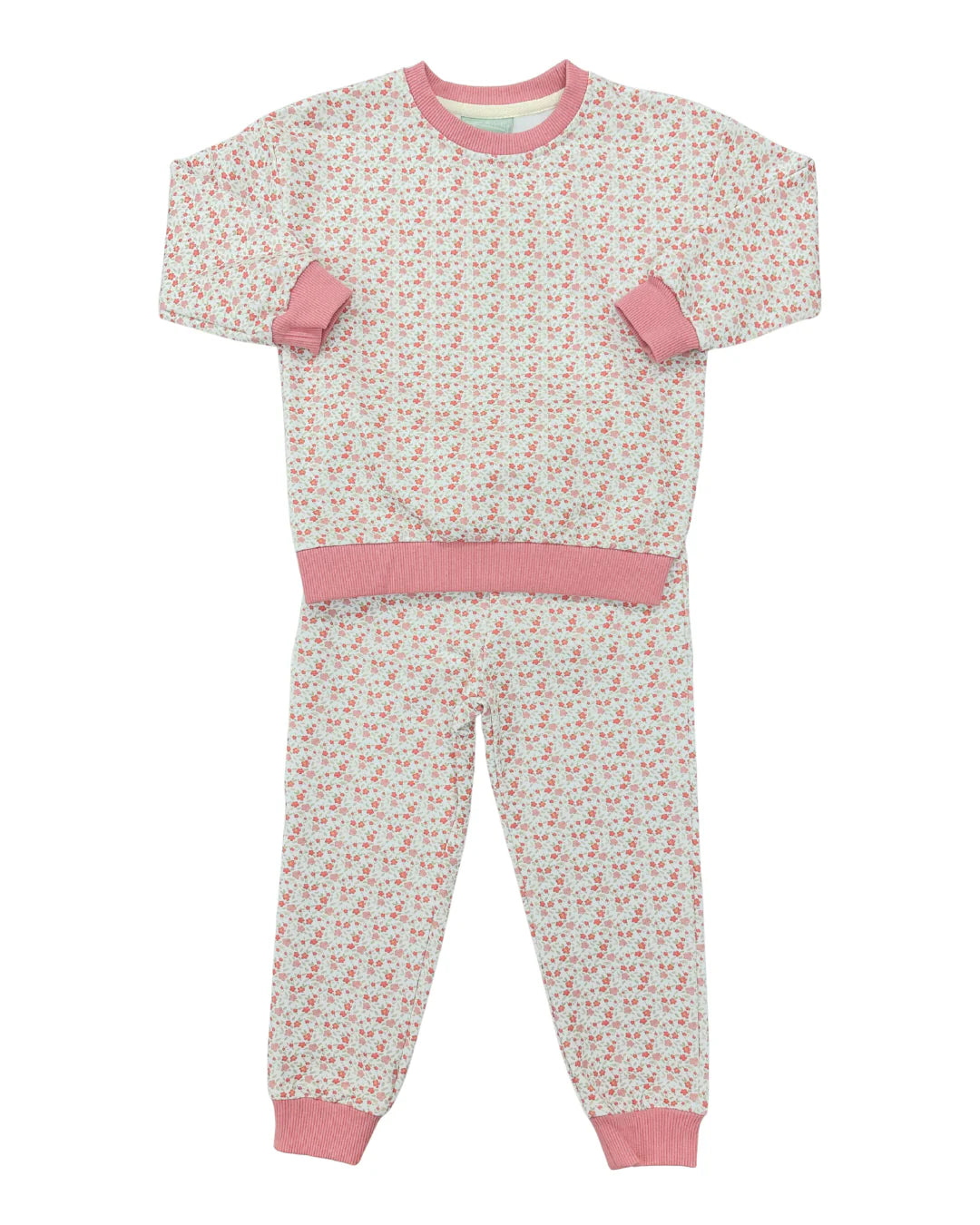 Pink Floral Sweatshirt & Joggers Set - Doodlebug's Children's Boutique