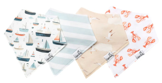 Fischer 4 Pack Bandana Bibs - Doodlebug's Children's Boutique