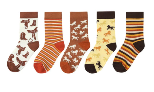 5 Pack Cowboy Socks - Doodlebug's Children's Boutique
