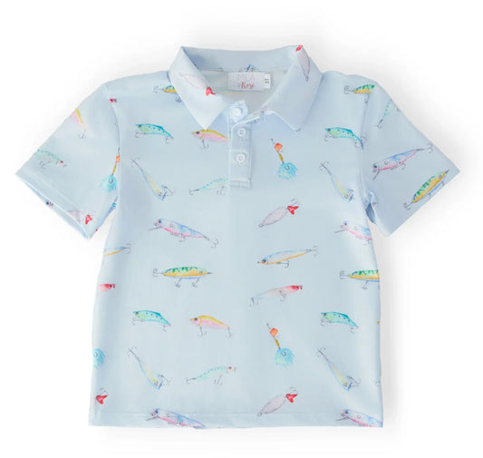 Fish Hook Polo - Doodlebug's Children's Boutique