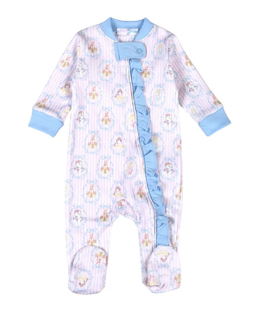 Royal & Charm Ruffle Zipper Footie - Doodlebug's Children's Boutique