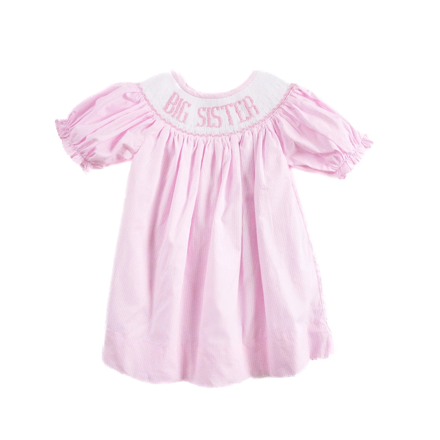 Big Sister Pink Gingham Dress - Doodlebug's Children's Boutique