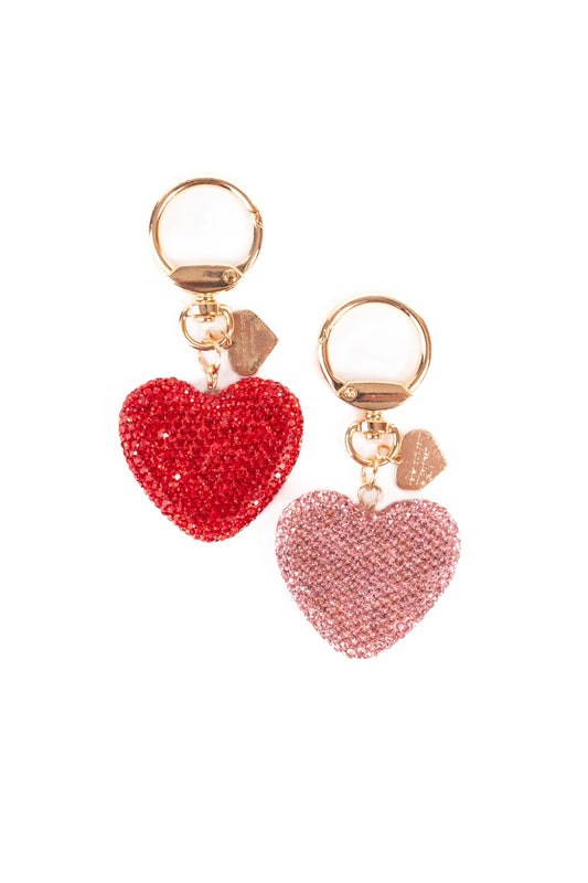 Sparkling Crystal Heart Bag Chain - Doodlebug's Children's Boutique