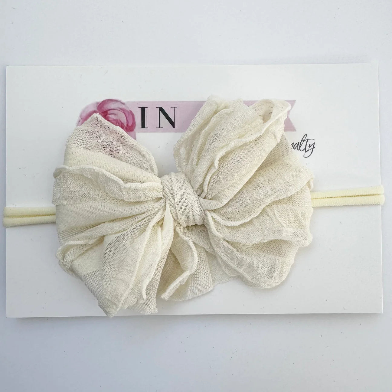 Ivory Mini Headband  - Doodlebug's Children's Boutique