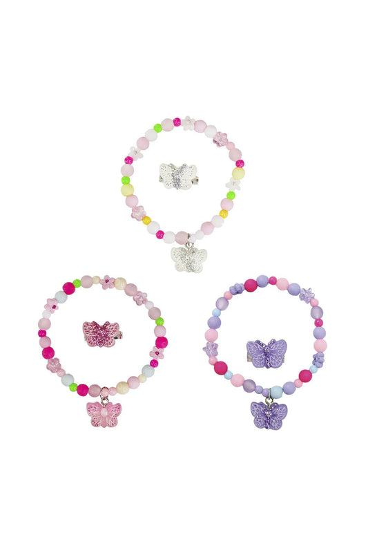 Sparkle Butterfly Bracelet & Ring Set  - Doodlebug's Children's Boutique
