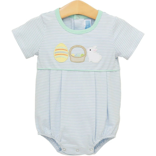 Blue Bunnies & Baskets Bubble - Doodlebug's Children's Boutique