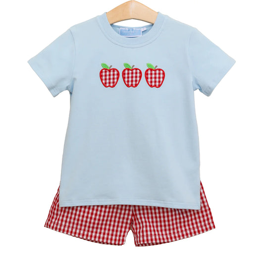 Apple Trio Short Set - Doodlebug's Children's Boutique
