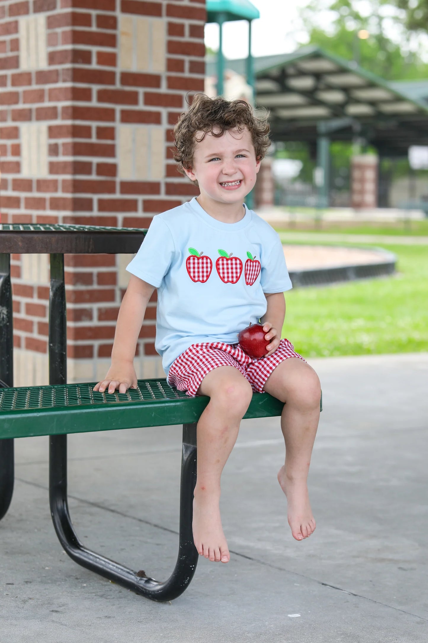 Apple Trio Short Set - Doodlebug's Children's Boutique