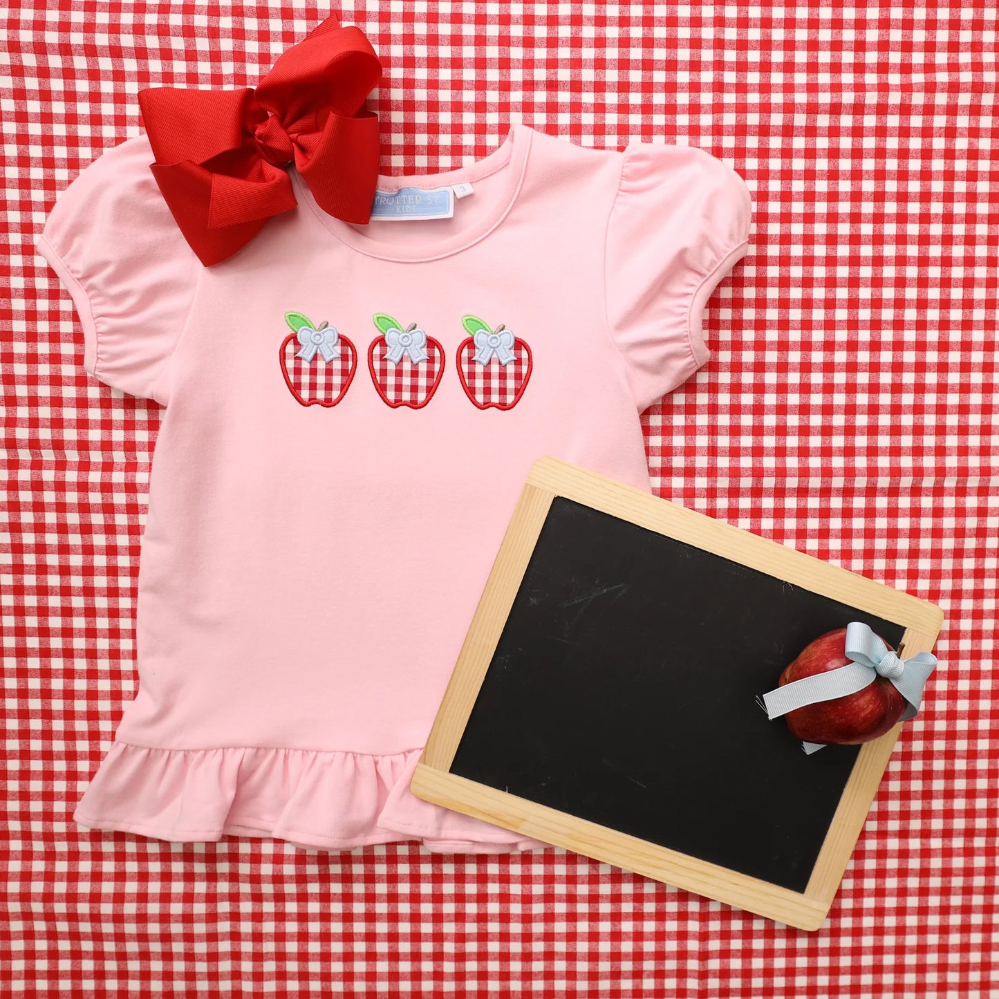 Apple Trio Ruffle Short Set - Doodlebug's Children's Boutique