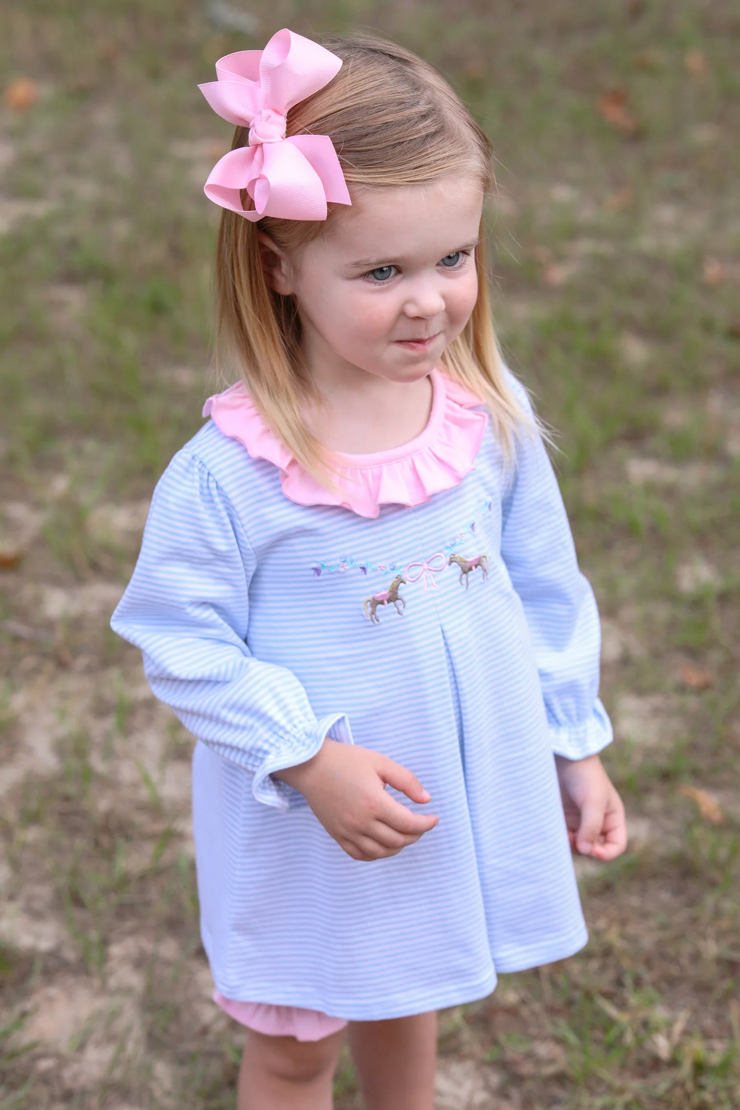 Horse Embroidery Bloomer Set  - Doodlebug's Children's Boutique