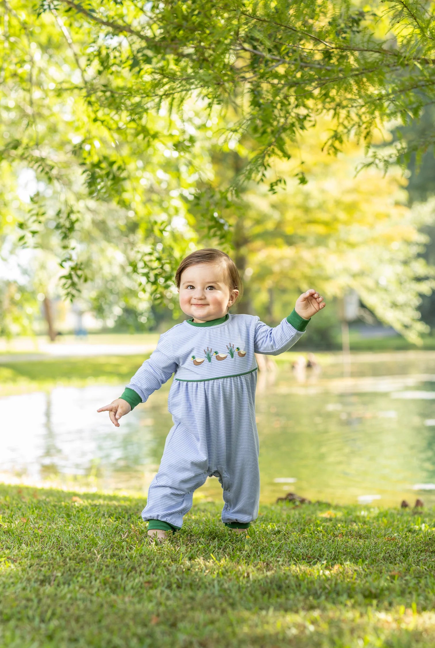 Mallard Trio Romper - Doodlebug's Children's Boutique