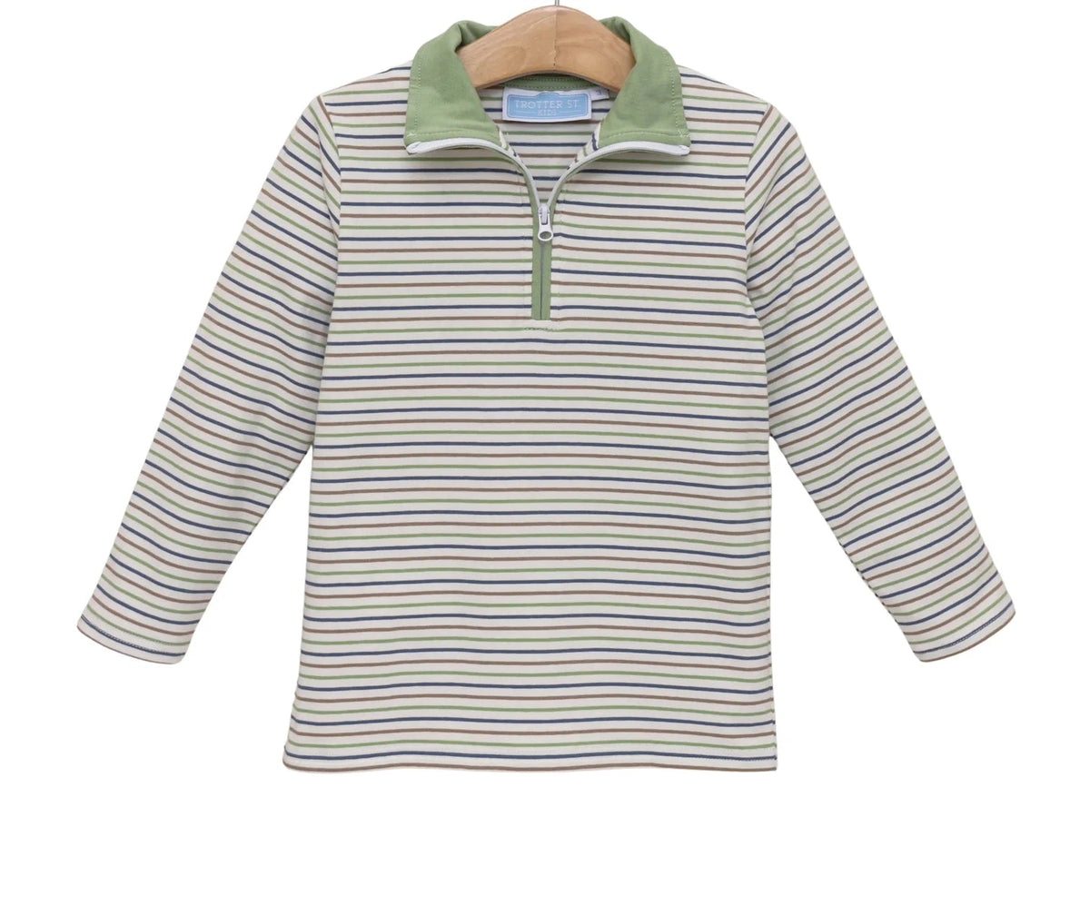 Pine Cove Stripe Tucker Pullover - Doodlebug's Children's Boutique