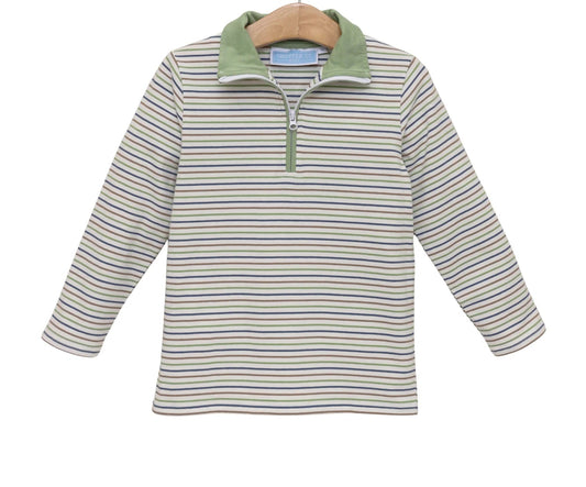 Pine Cove Stripe Tucker Pullover - Doodlebug's Children's Boutique