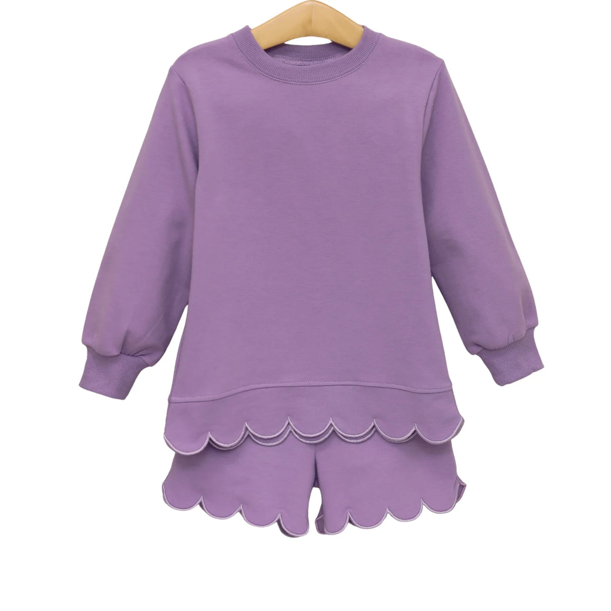Lavender Sophia Scalloped Set - Doodlebug's Children's Boutique