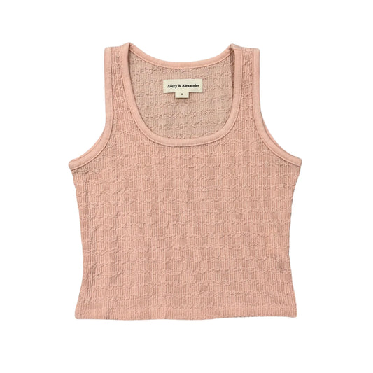 Rose Cloud Textured Square Neck Tank