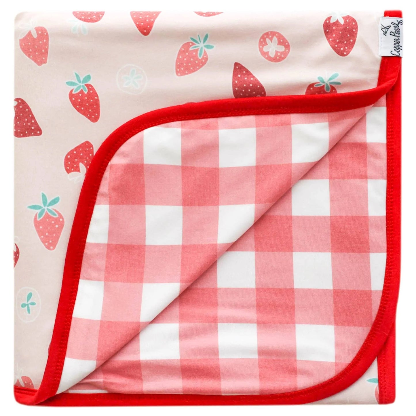 Strawberry Three Layer Quilt - Doodlebug's Children's Boutique