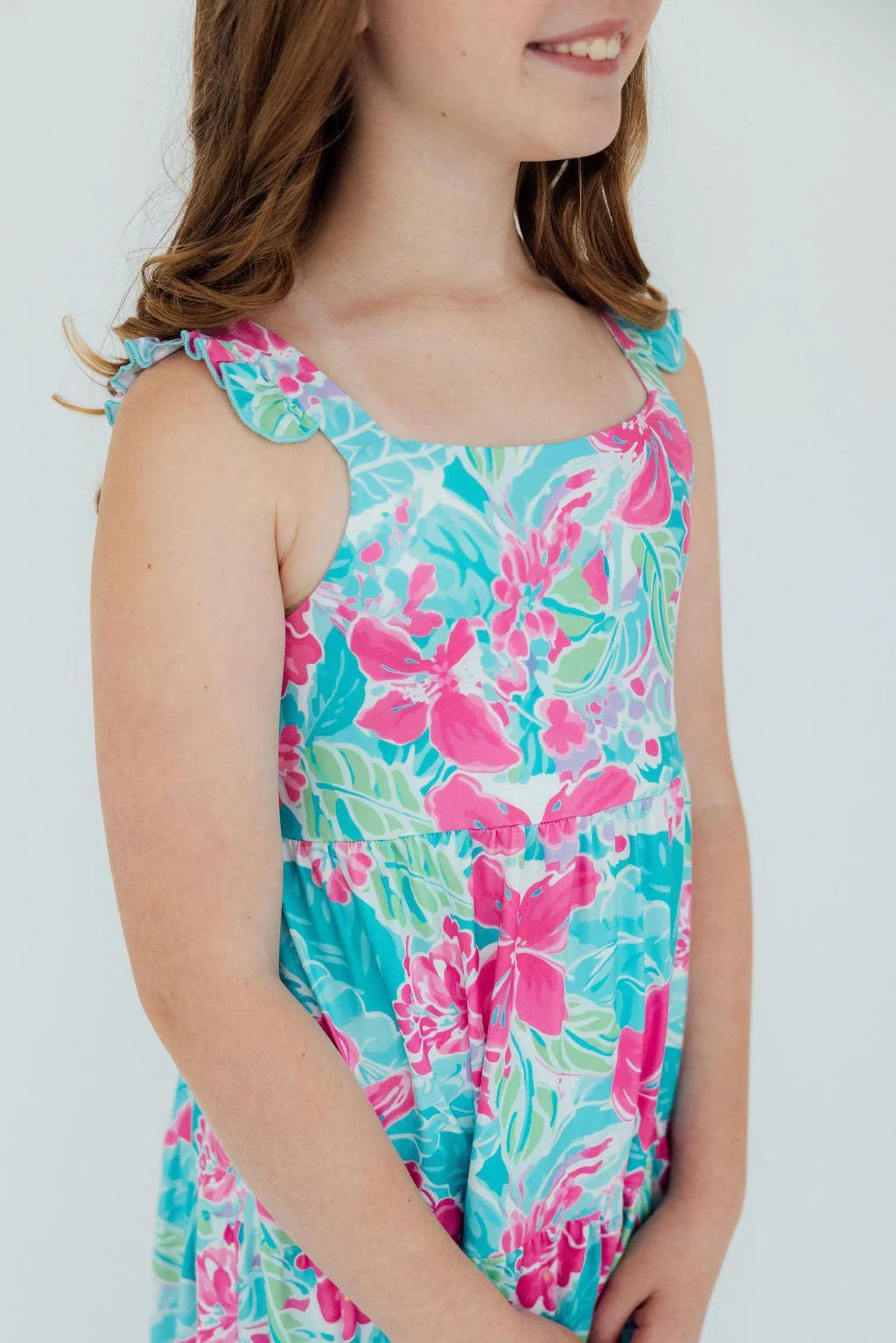 Tropical Punch Ruffle Maxi Dress - Doodlebug's Children's Boutique