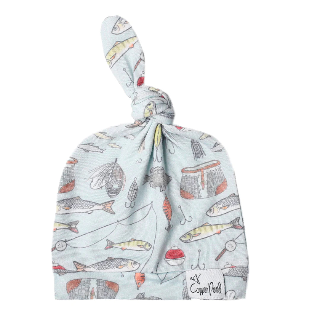 Trout Top Knot Hat  - Doodlebug's Children's Boutique