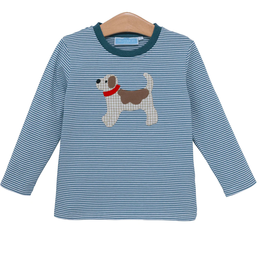 Dog Applique Shirt  - Doodlebug's Children's Boutique