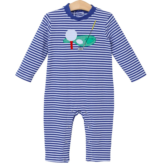 Golf Applique Romper  - Doodlebug's Children's Boutique