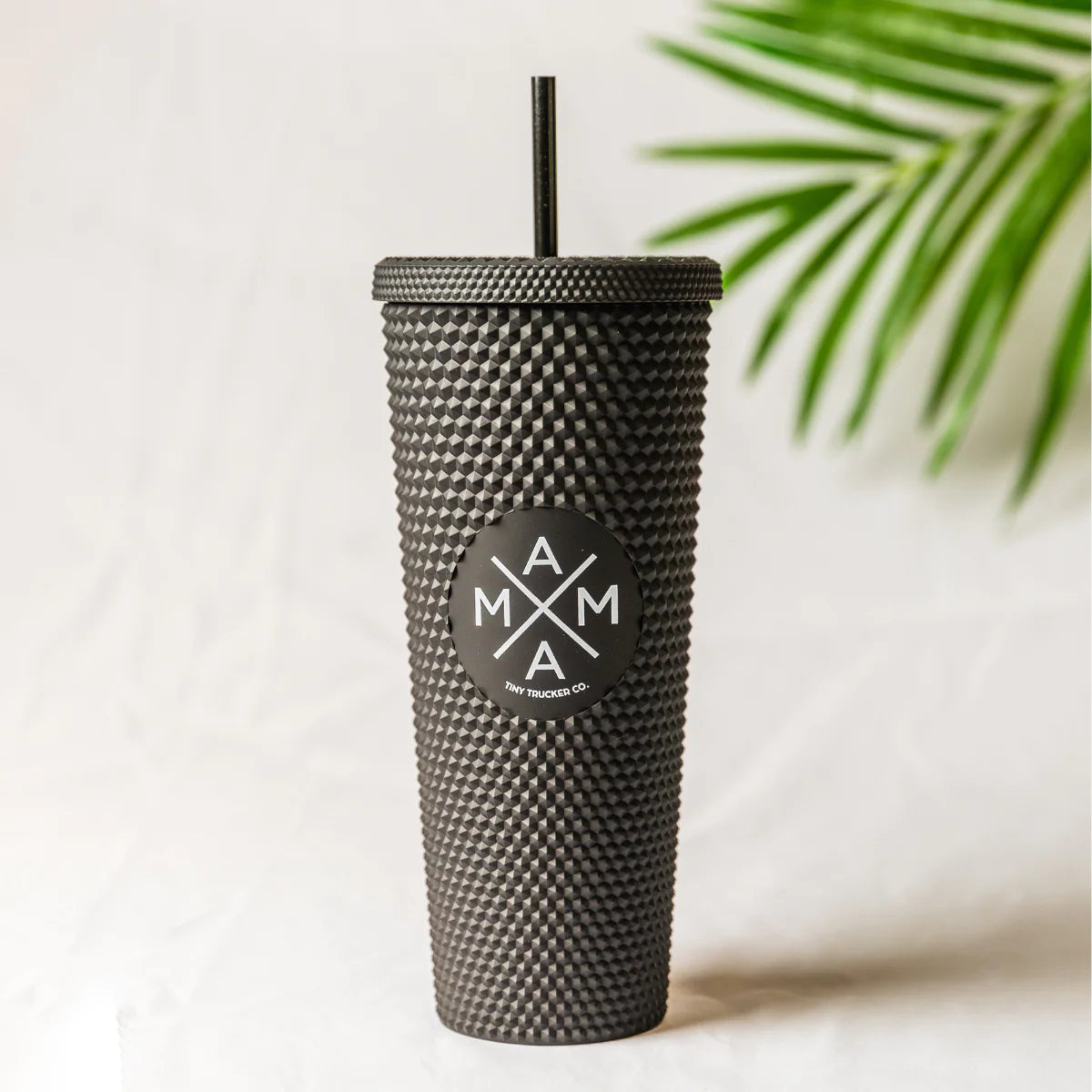 Mama X Studded Plastic Tumbler  - Doodlebug's Children's Boutique