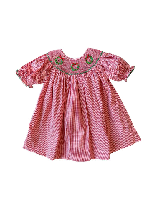 Wreath Kate Dress - Doodlebug's Children's Boutique