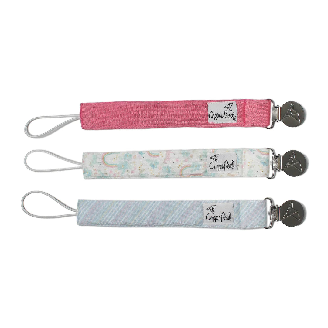 Whimsy Binky Clip Set  - Doodlebug's Children's Boutique