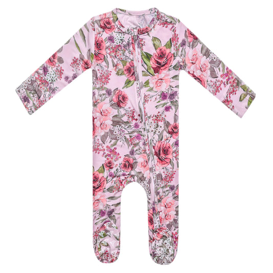 Deborah Zip-Up Footie Pajama - Doodlebug's Children's Boutique