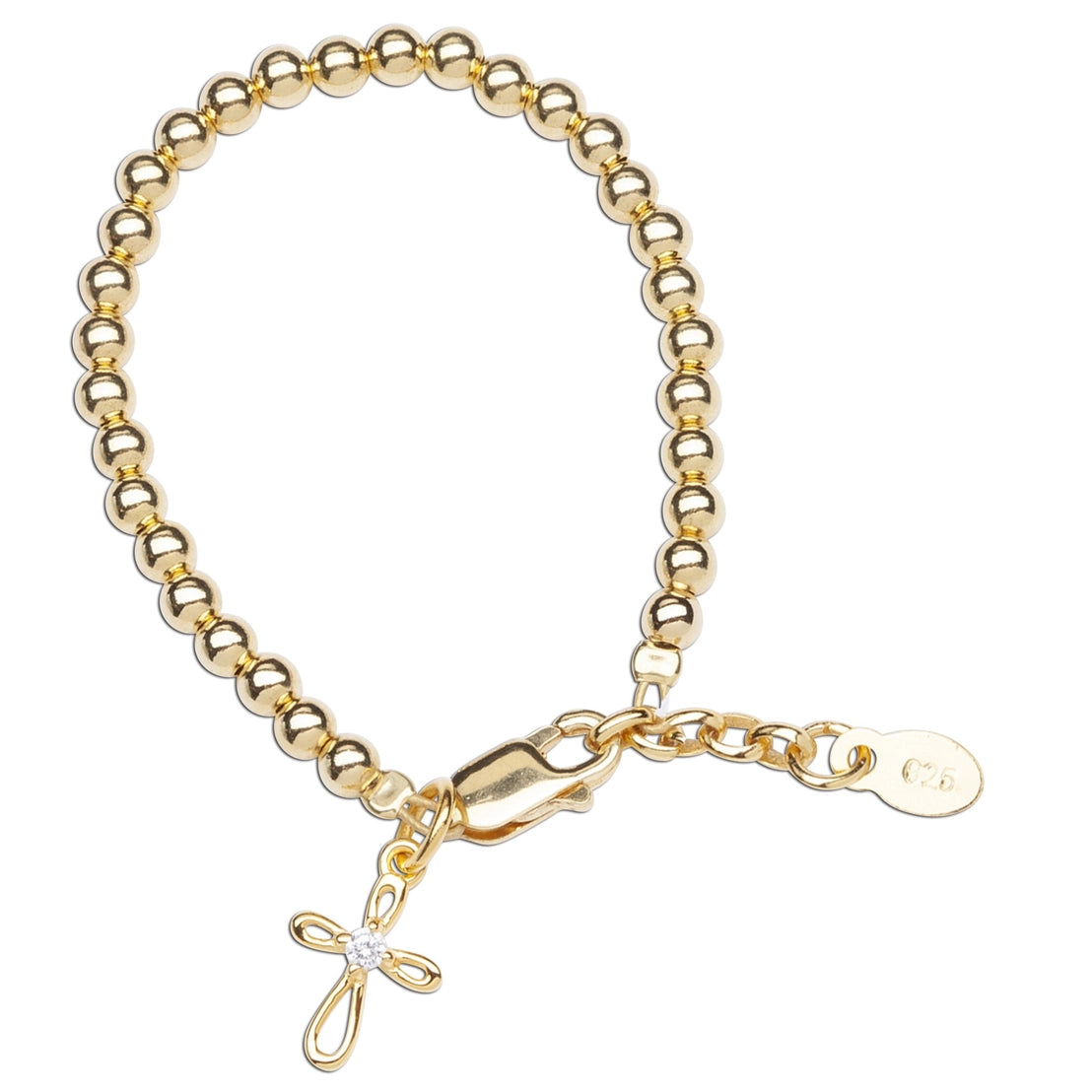 Lenox Gold Plated Cross Bracelet  - Doodlebug's Children's Boutique