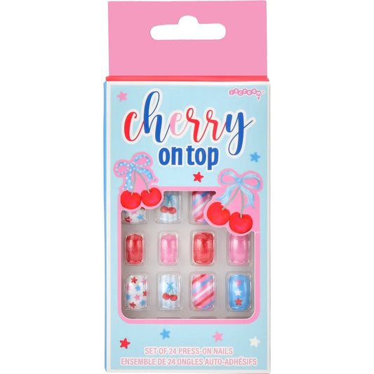 Cherry on Top Press-On Nails - Doodlebug's Children's Boutique