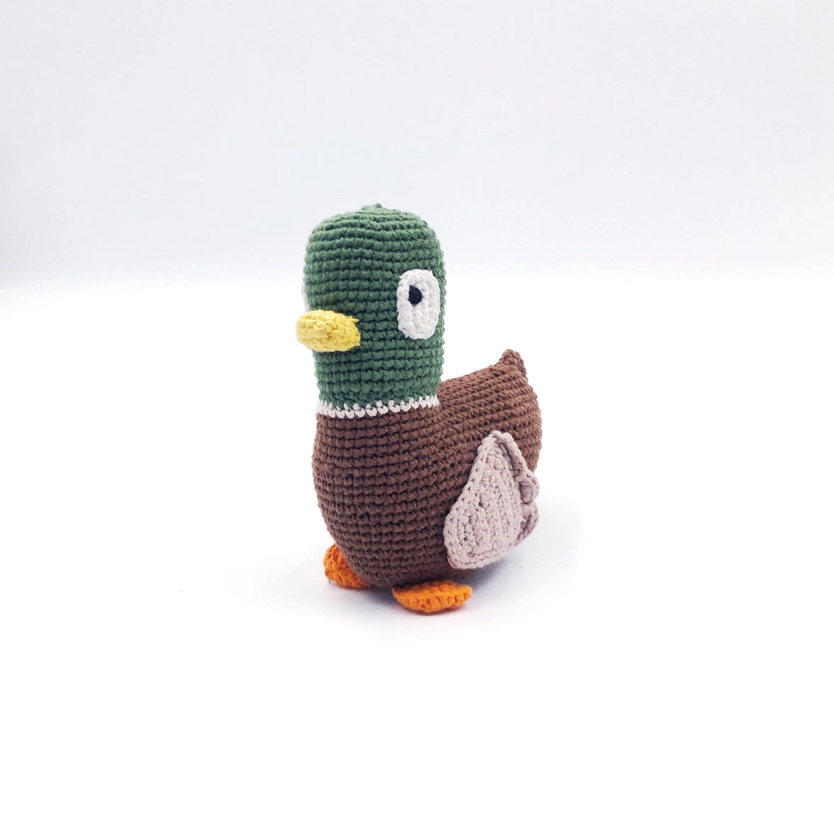 Plush Mallard Duck Rattle  - Doodlebug's Children's Boutique