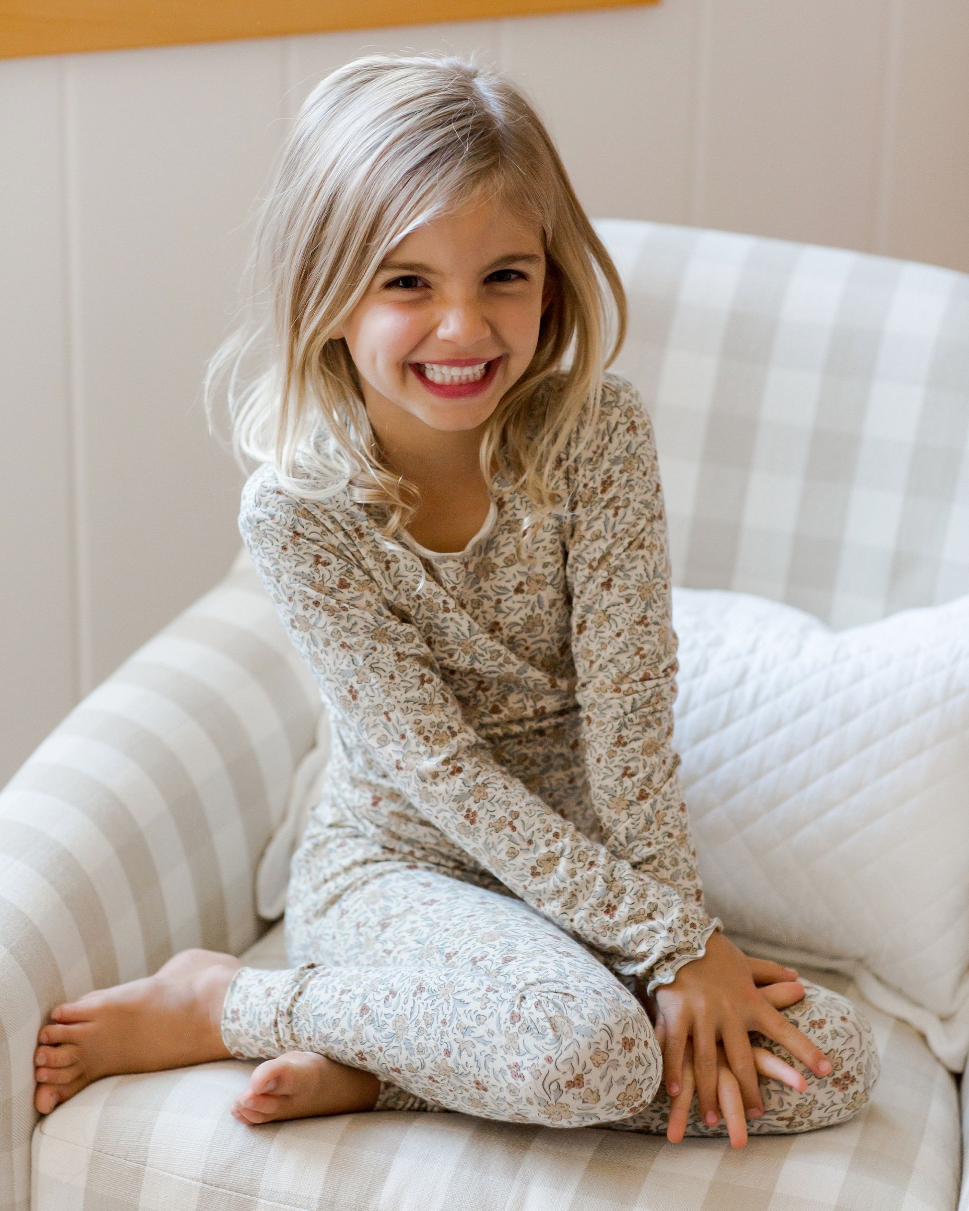 Modal Pajama Set in Golden Garden  - Doodlebug's Children's Boutique