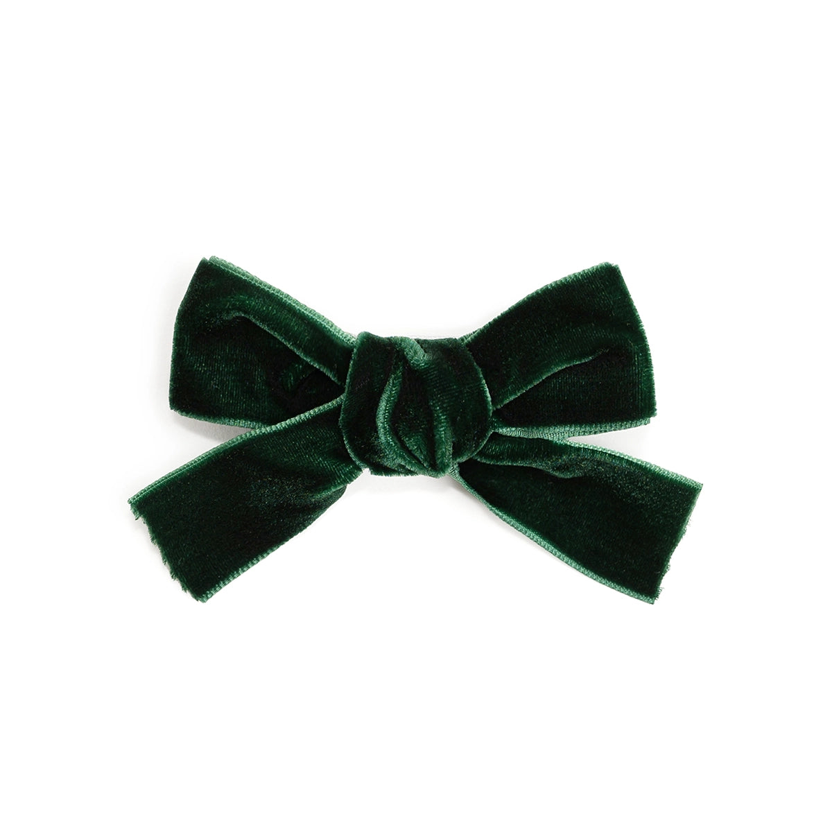 Emerald Green Velvet Bow Clip