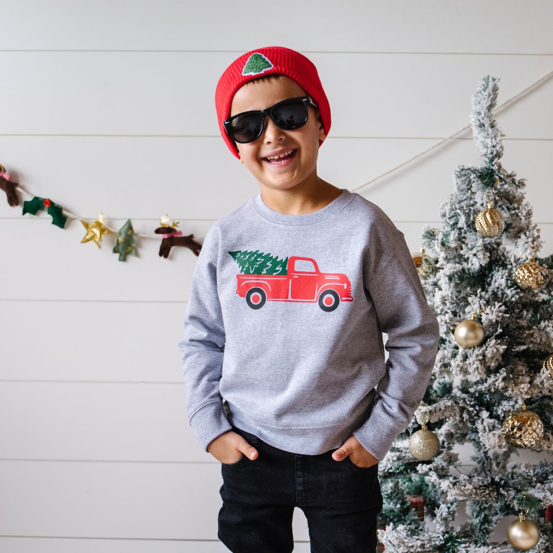Christmas Tree Truck Sweatshirt  - Doodlebug's Children's Boutique