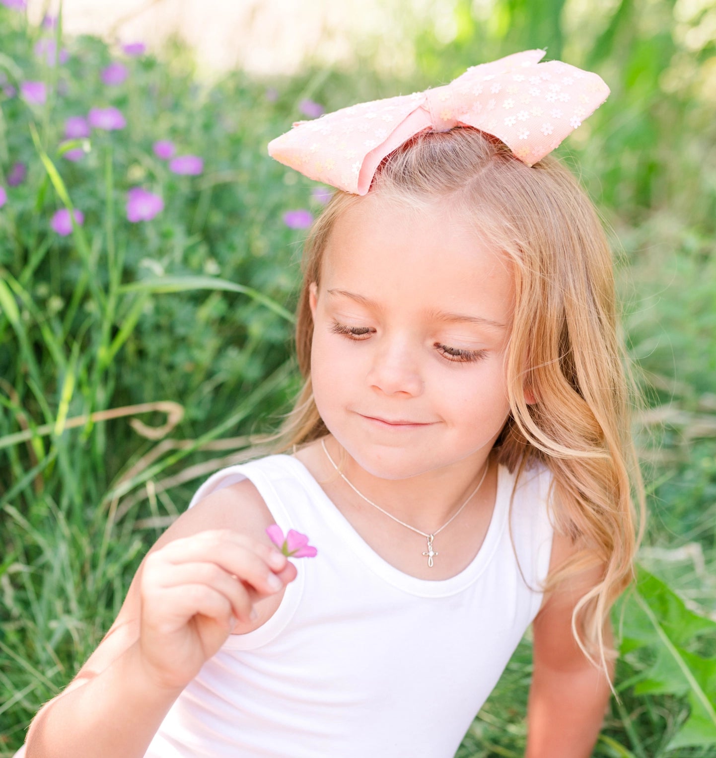Sterling Silver Infinity Cross Necklace - Doodlebug's Children's Boutique