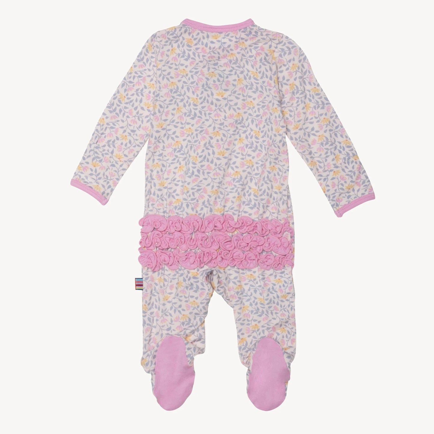 Amelia Modal Magnetic Ruffle Footie  - Doodlebug's Children's Boutique