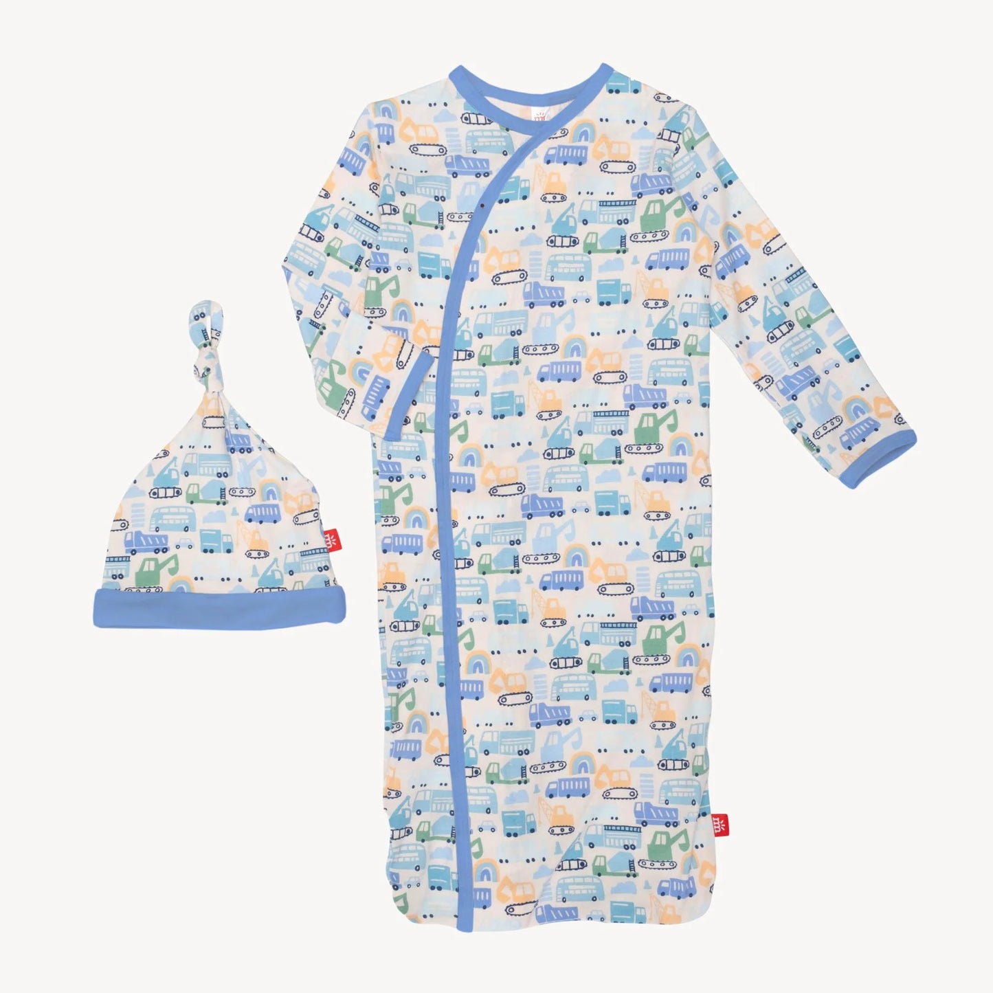 As Truck Would Have It Modal Magnetic Sleeper Gown + Hat Set  - Doodlebug's Children's Boutique