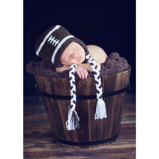 Payton Football Crochet Hat  - Doodlebug's Children's Boutique